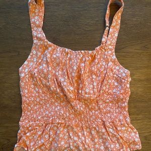 Babydoll style floral crop top